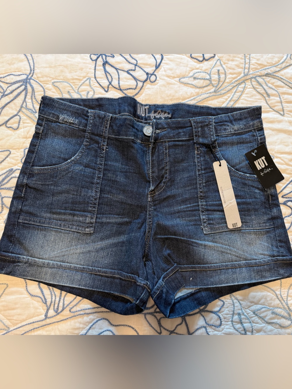 Kut from the Kloth Women's Dark Indigo Denim Shorts